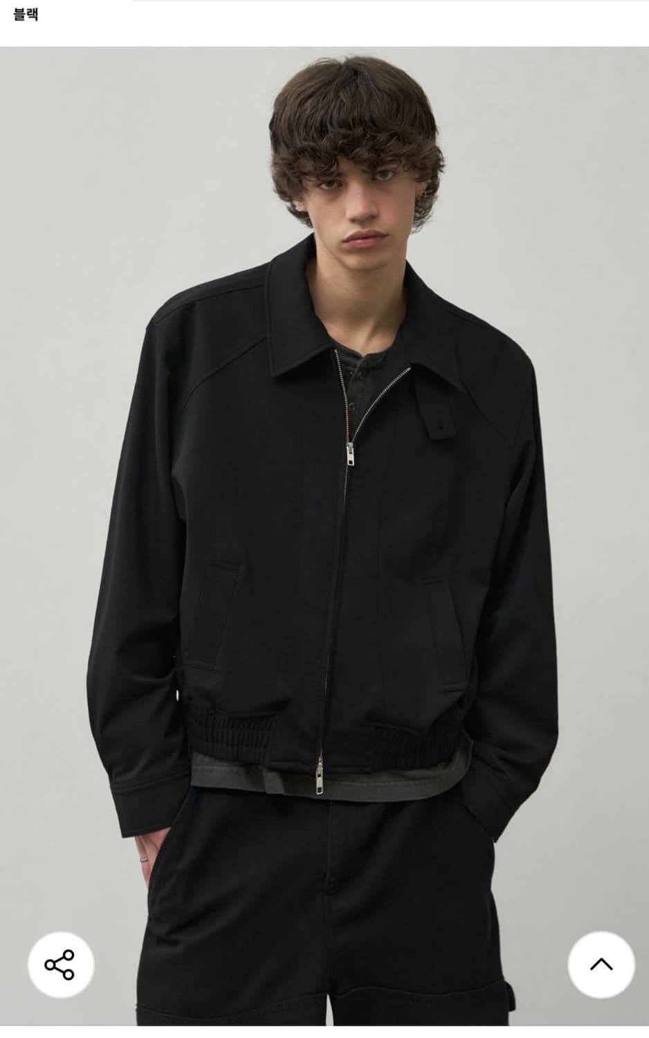 (새상품)(L) [데일리룸X알리스] 소프트 그레인 울 블루종 자켓 상품이미지4