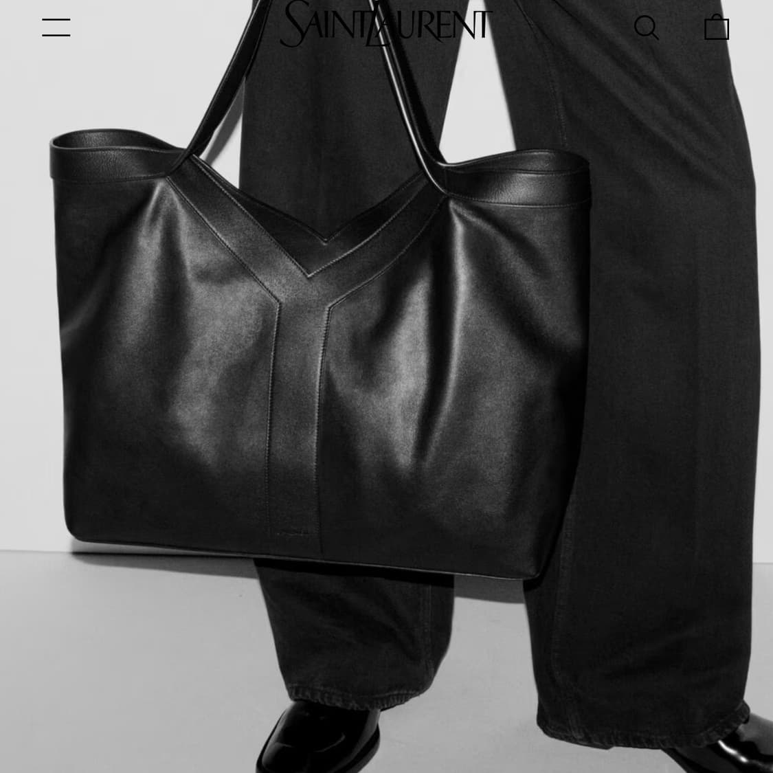 570만원, Saint Laurent 생로랑 가죽 Y 그랜드 토트백 상품이미지1