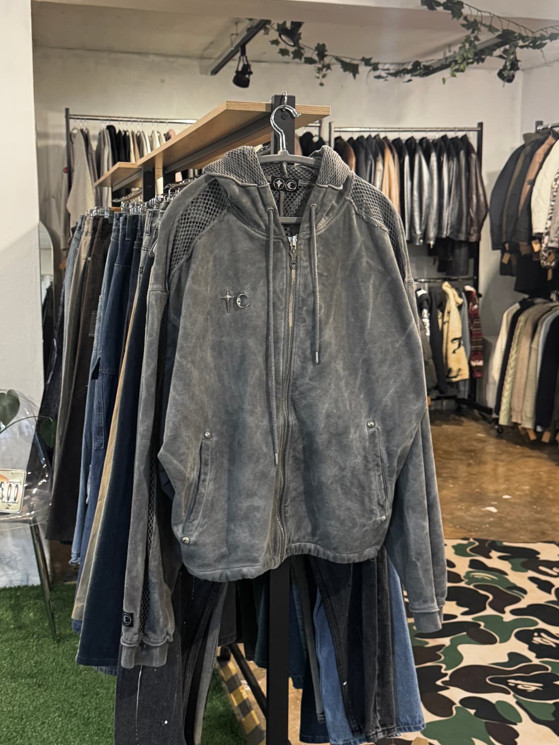 Thugclub 떠그클럽 댐 집업 그레이 상품이미지3