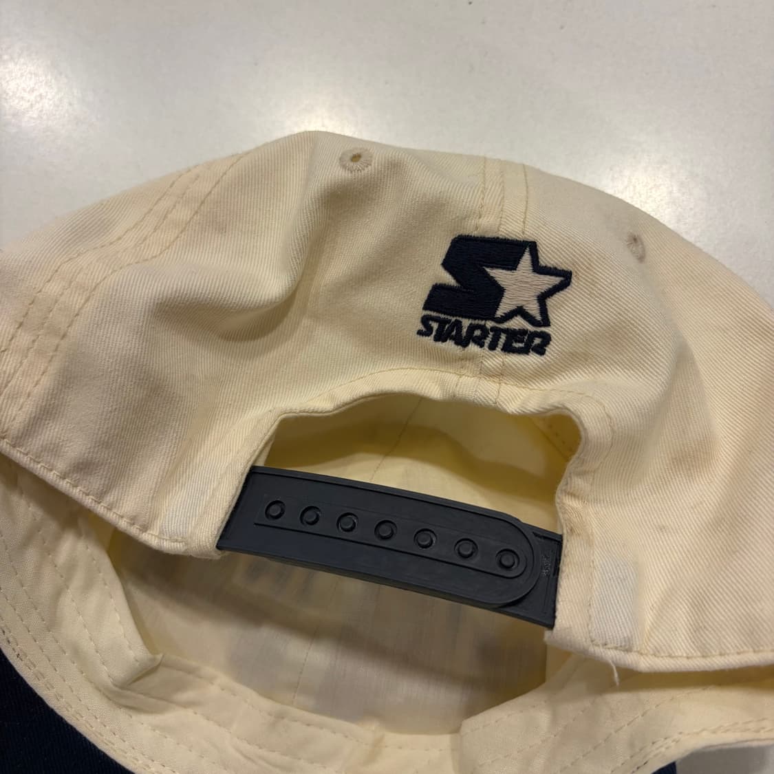 스타터 미시건 야구 볼캡 모자 아이보리 네이비 상품이미지3