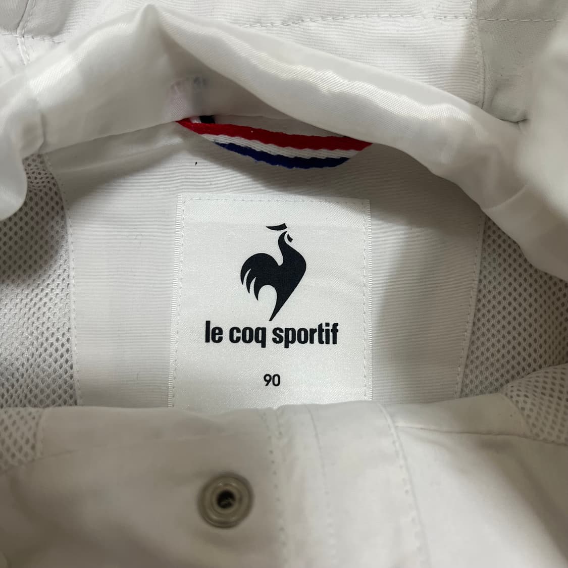 르꼬끄 블록 배색 바람막이 후드자켓 [화이트/블랙] S/90 상품이미지5