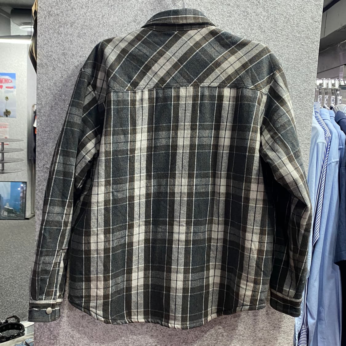 디스이즈네버댓 스펠아웃 체크 누빔 점퍼 B3495 상품이미지4