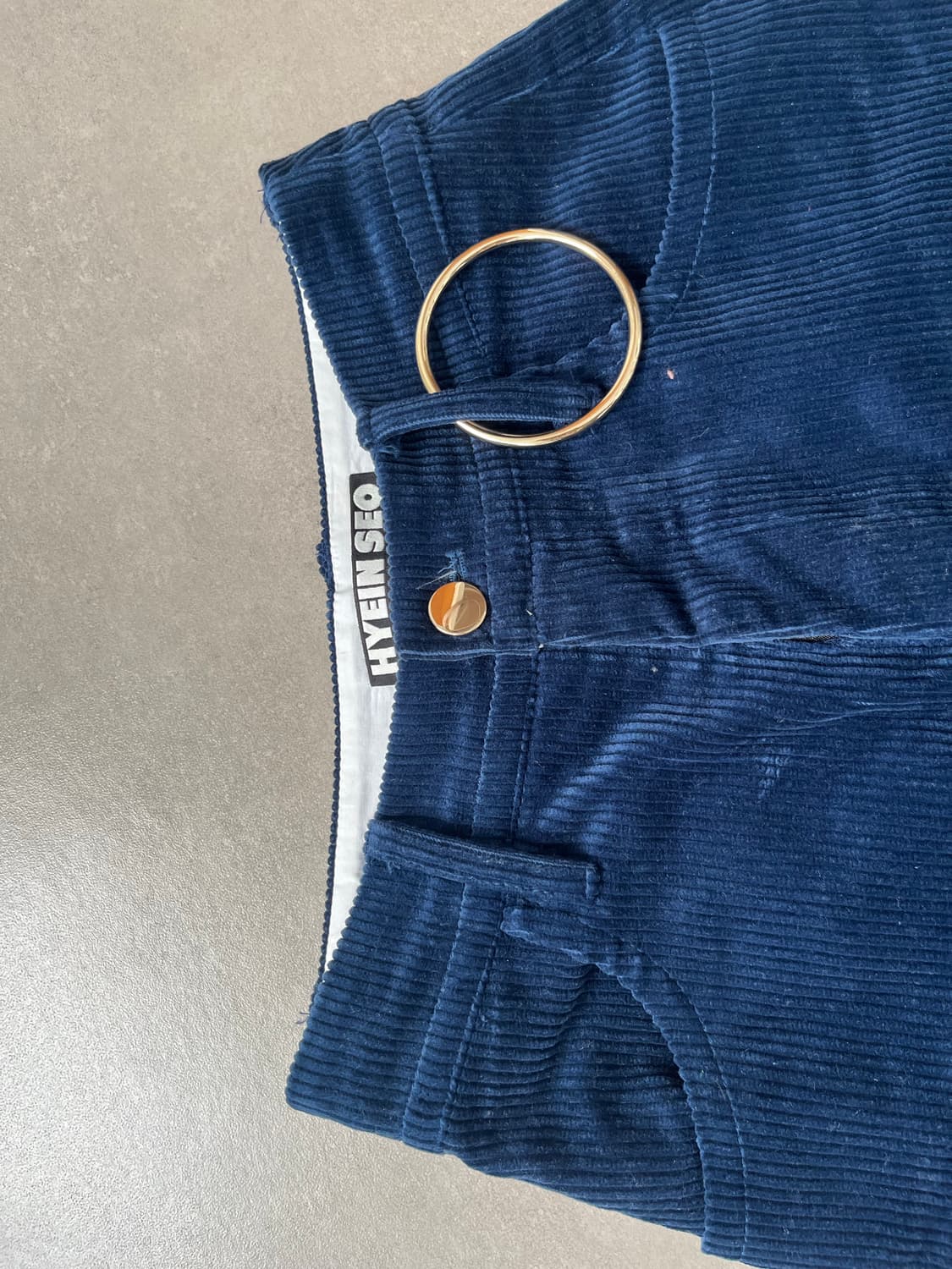 HYEIN SEO 혜인서 코듀로이 와이드 팬츠 네이비 상품이미지2