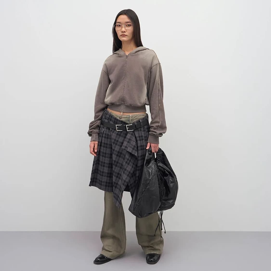 LCDC 플리츠 미디 언발 스커트 상품이미지1