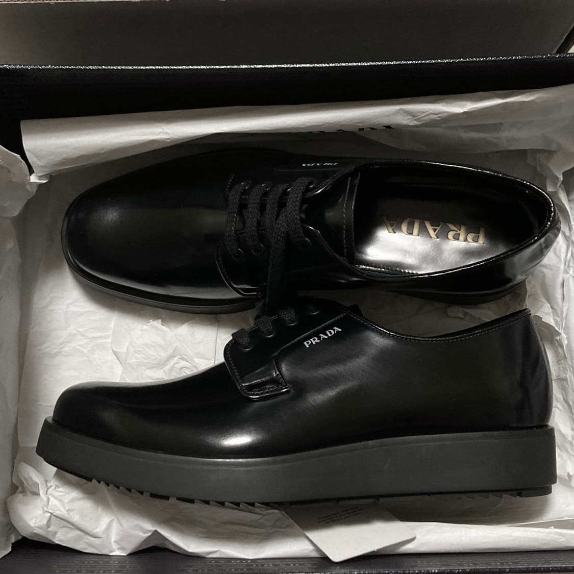 프라다 로퍼 더비슈즈 블랙 5사이즈 상품이미지3
