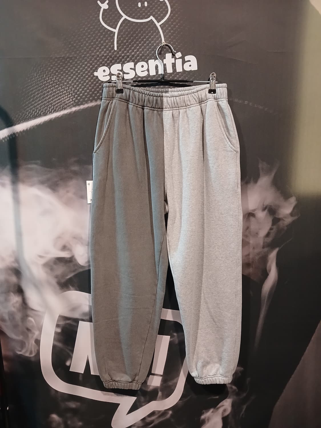 투톤 기모 조거팬츠 그레이 상품이미지1