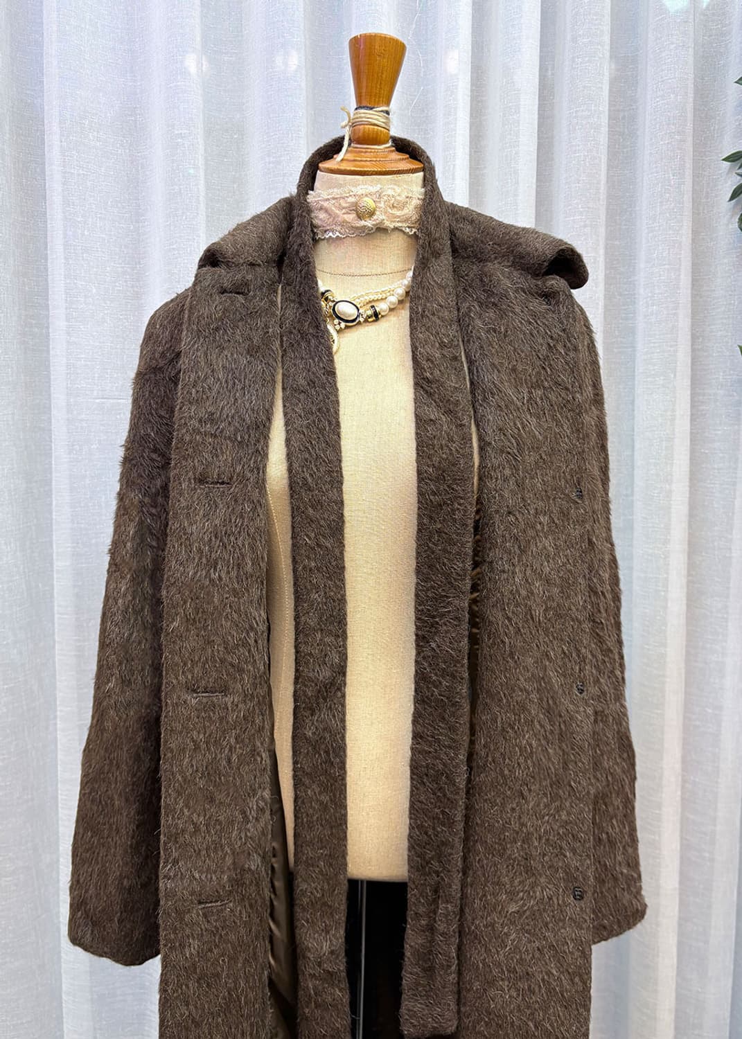 마리끌레르 알파카 베이직롱코트 상품이미지3