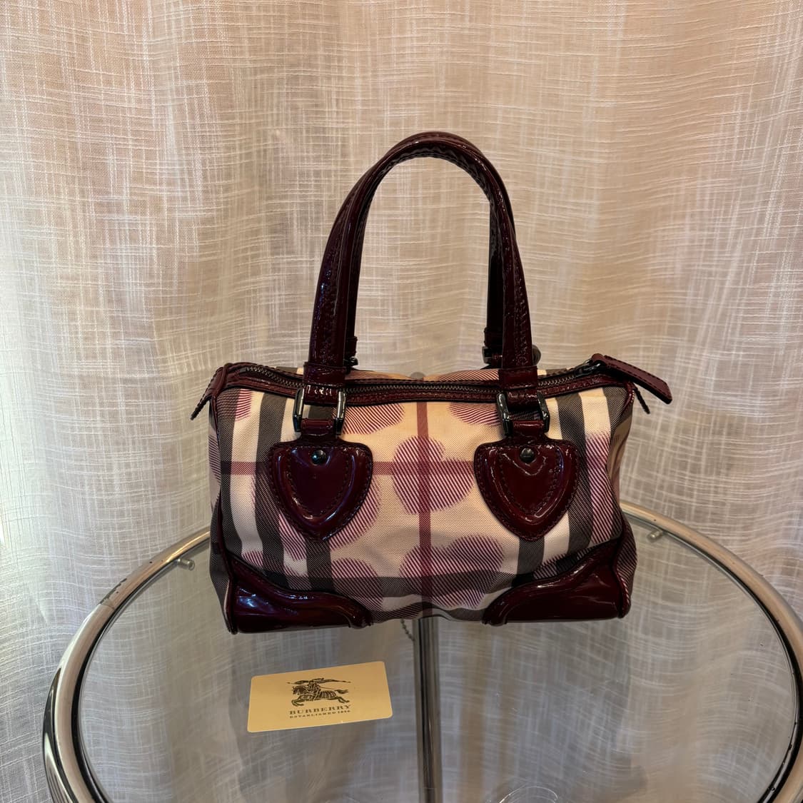 정품 버버리 하트 노바체크 갸루 토트백     상품이미지6