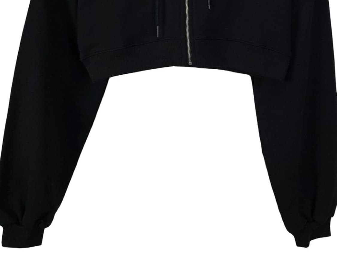 [LEEY YEEL] 크롭 후드 집업 블랙 M19898 상품이미지5