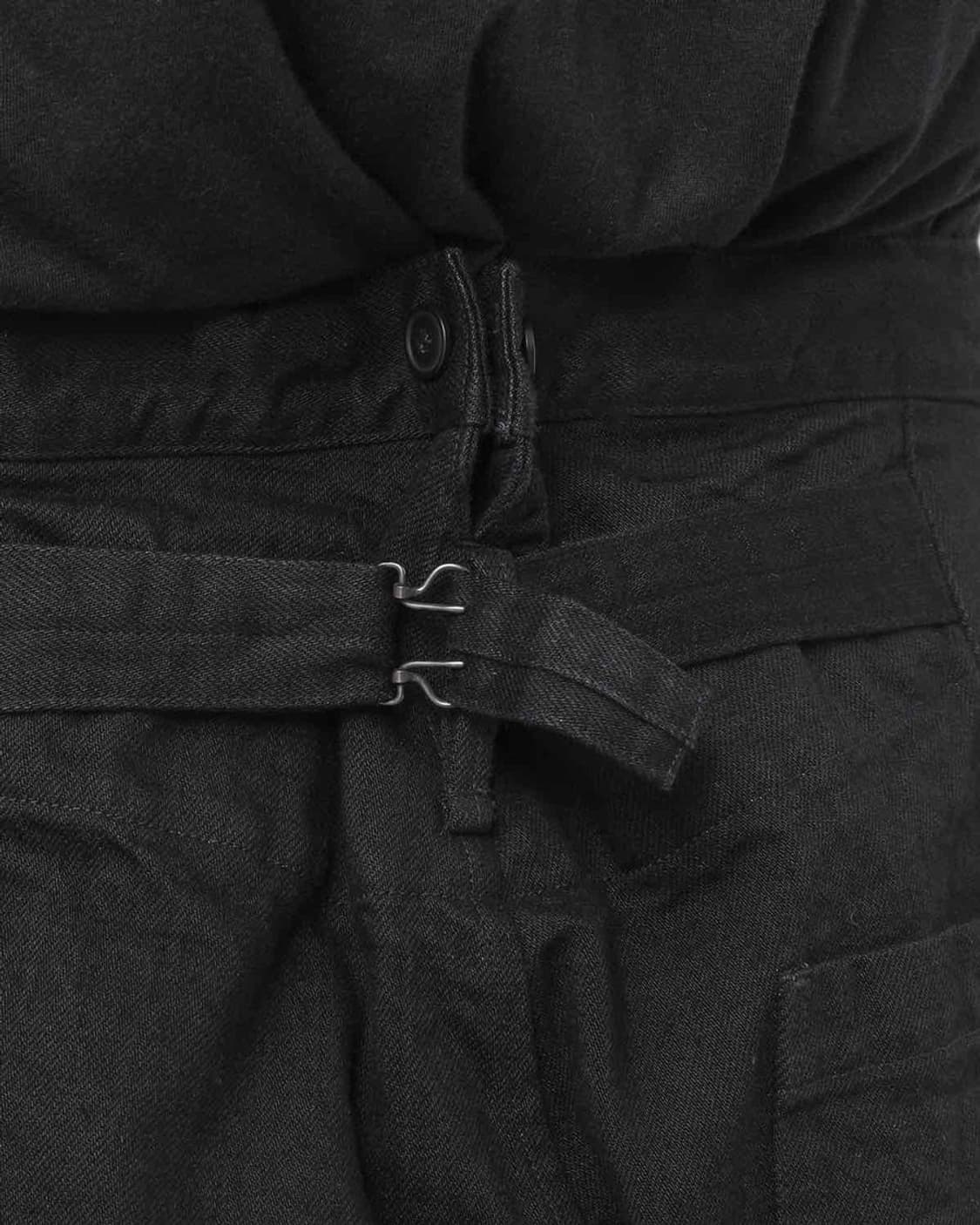 코모리 블랙 데님 오버 팬츠 상품이미지2