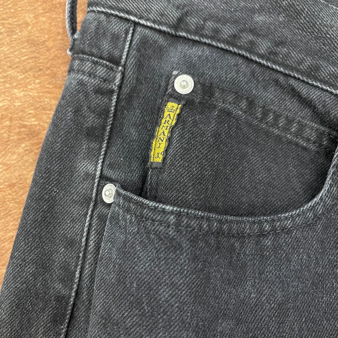 90's 아르마니 블랙진. 상품이미지5