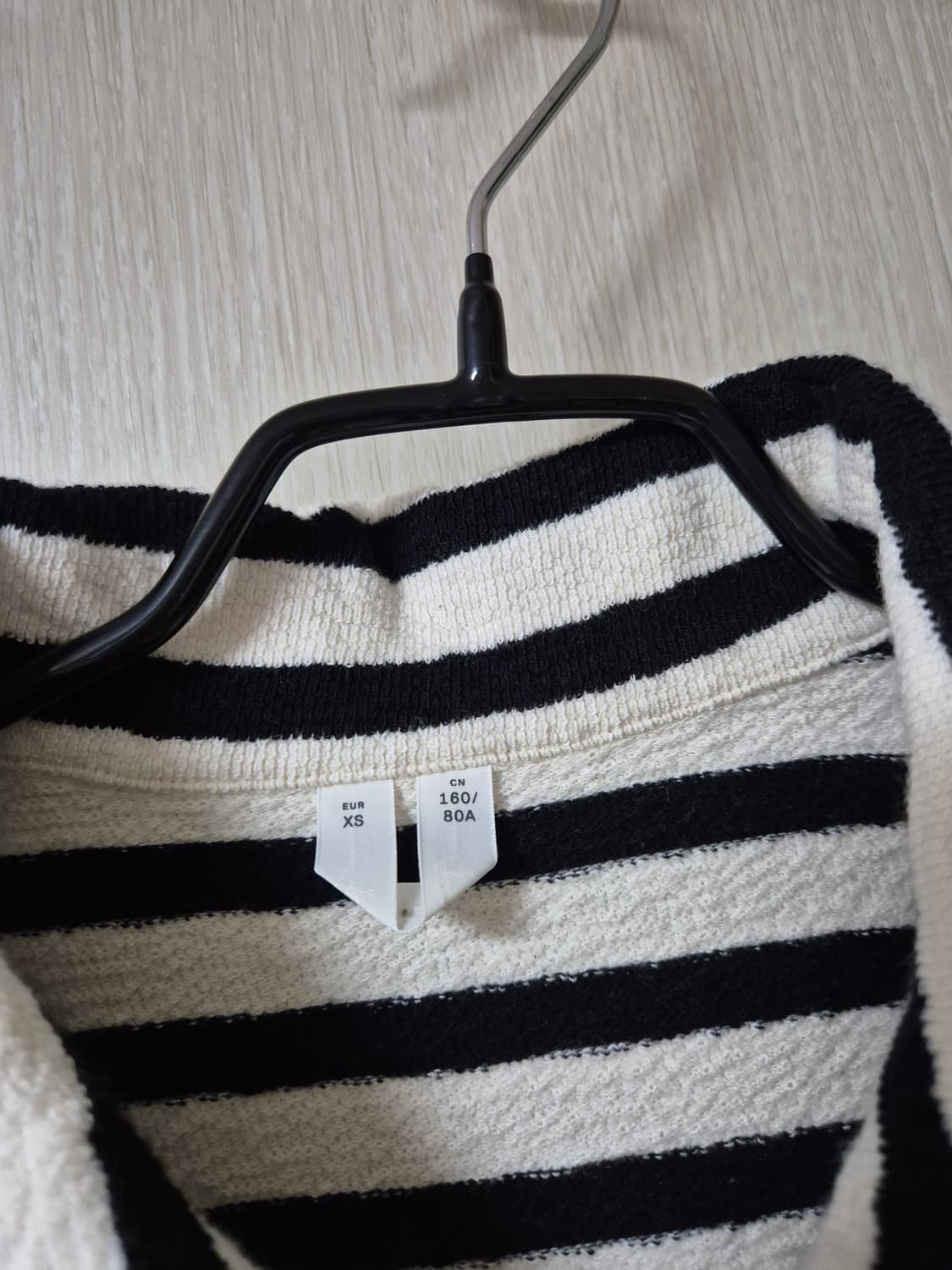 아르켓 스트라이프 카라 커튼니트 긴팔 XS (55) 상품이미지3