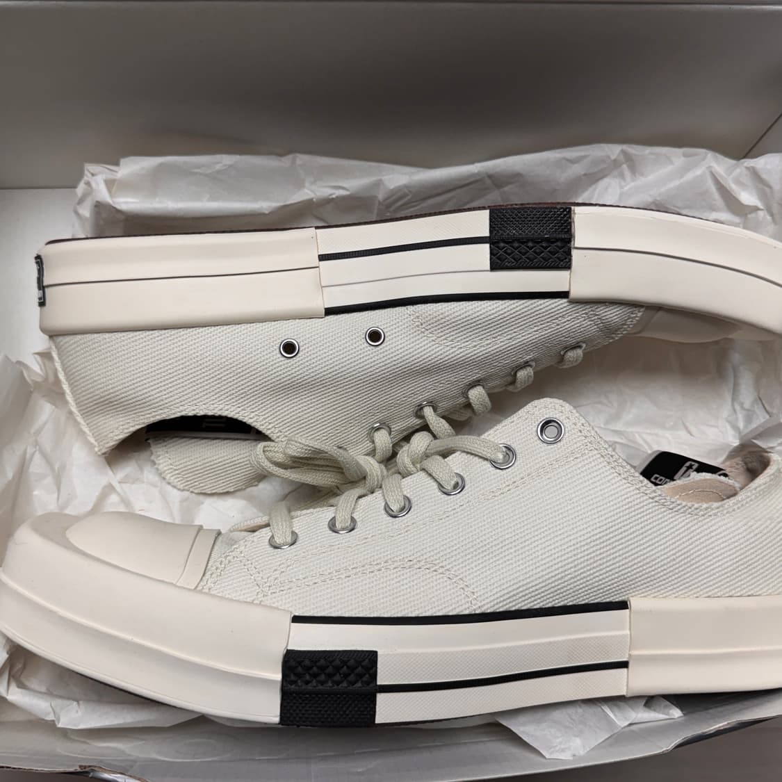 릭오웬스 컨버스 다크스타 척 70 로우 화이트 305사이즈 상품이미지2
