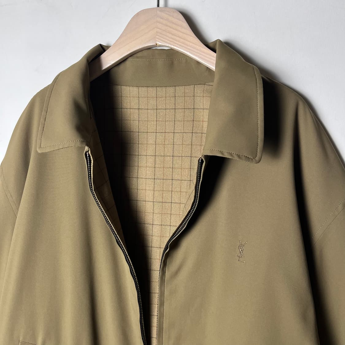 [Yves Saint Laurent] 입생로랑 리버시블 체크 블루종 자켓 상품이미지3
