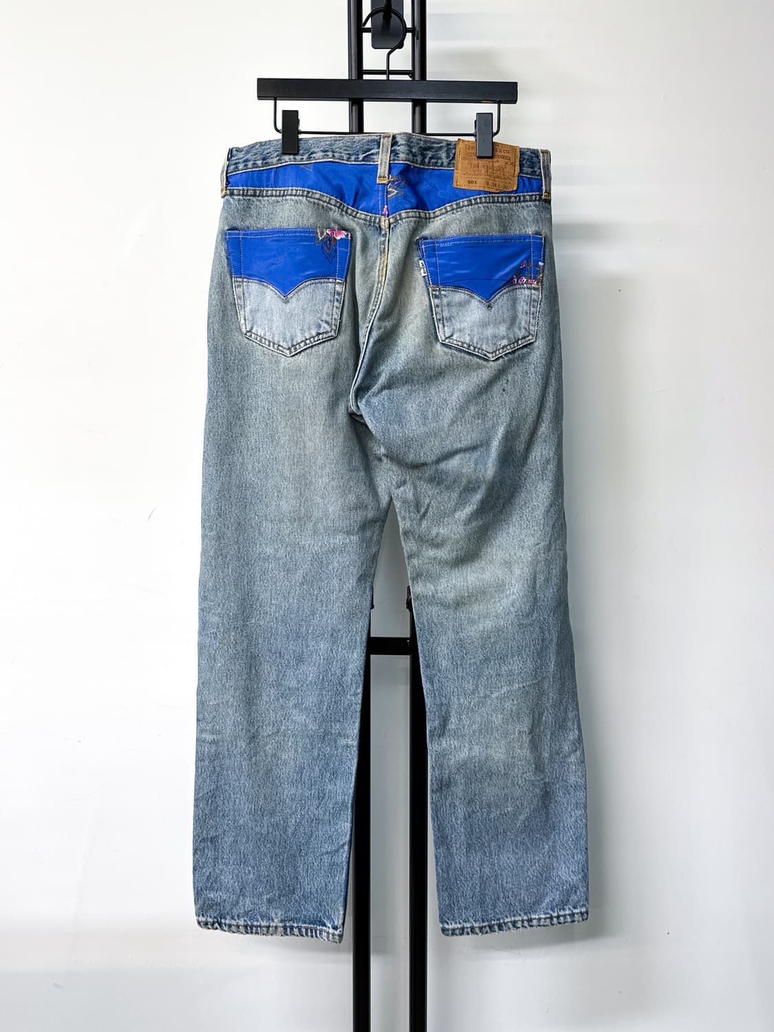 리바이스 90s 501 오리엔탈 패치워크 데님 팬츠 블루 상품이미지4