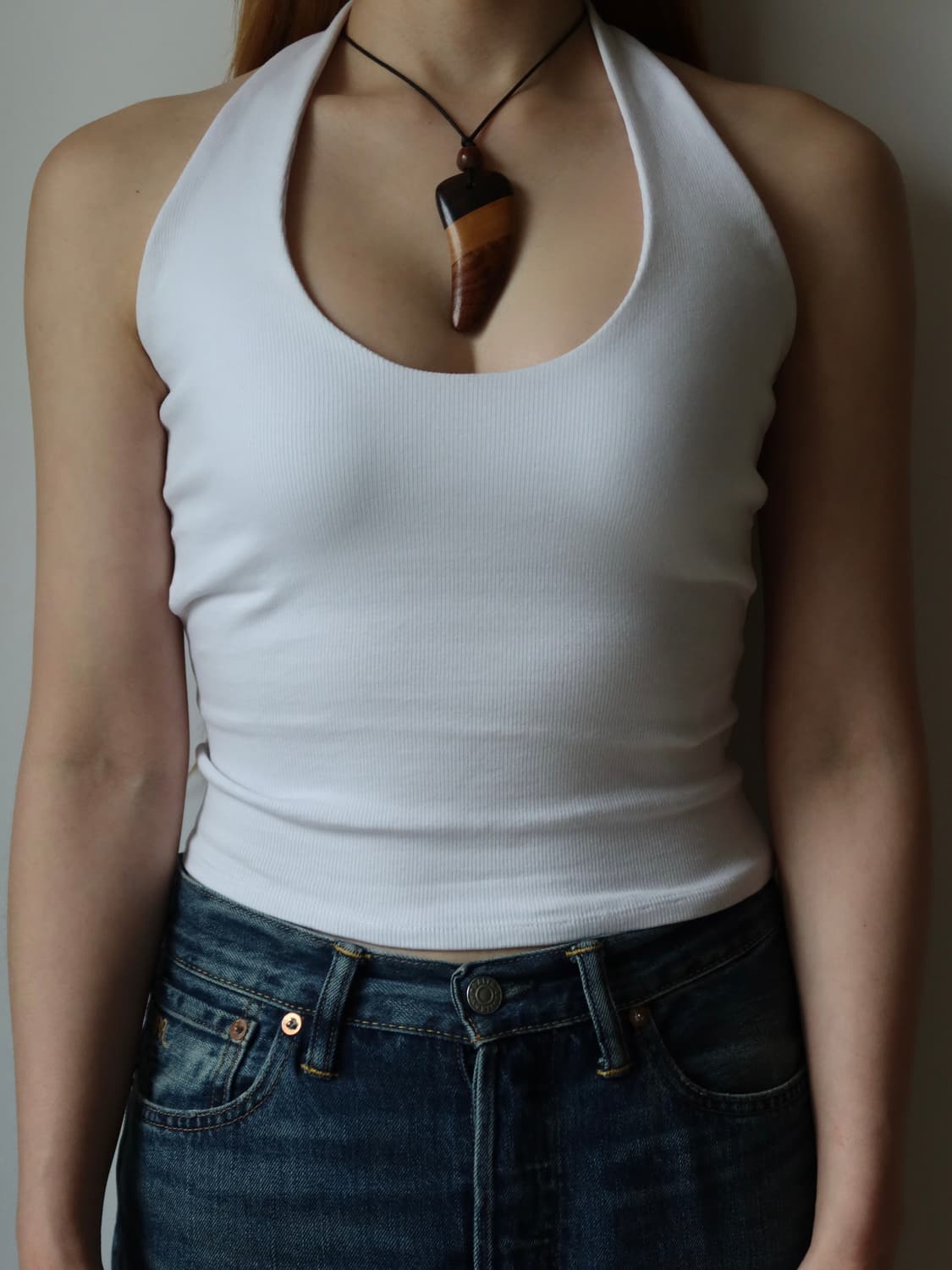 wooden horn pendant necklace 상품이미지2
