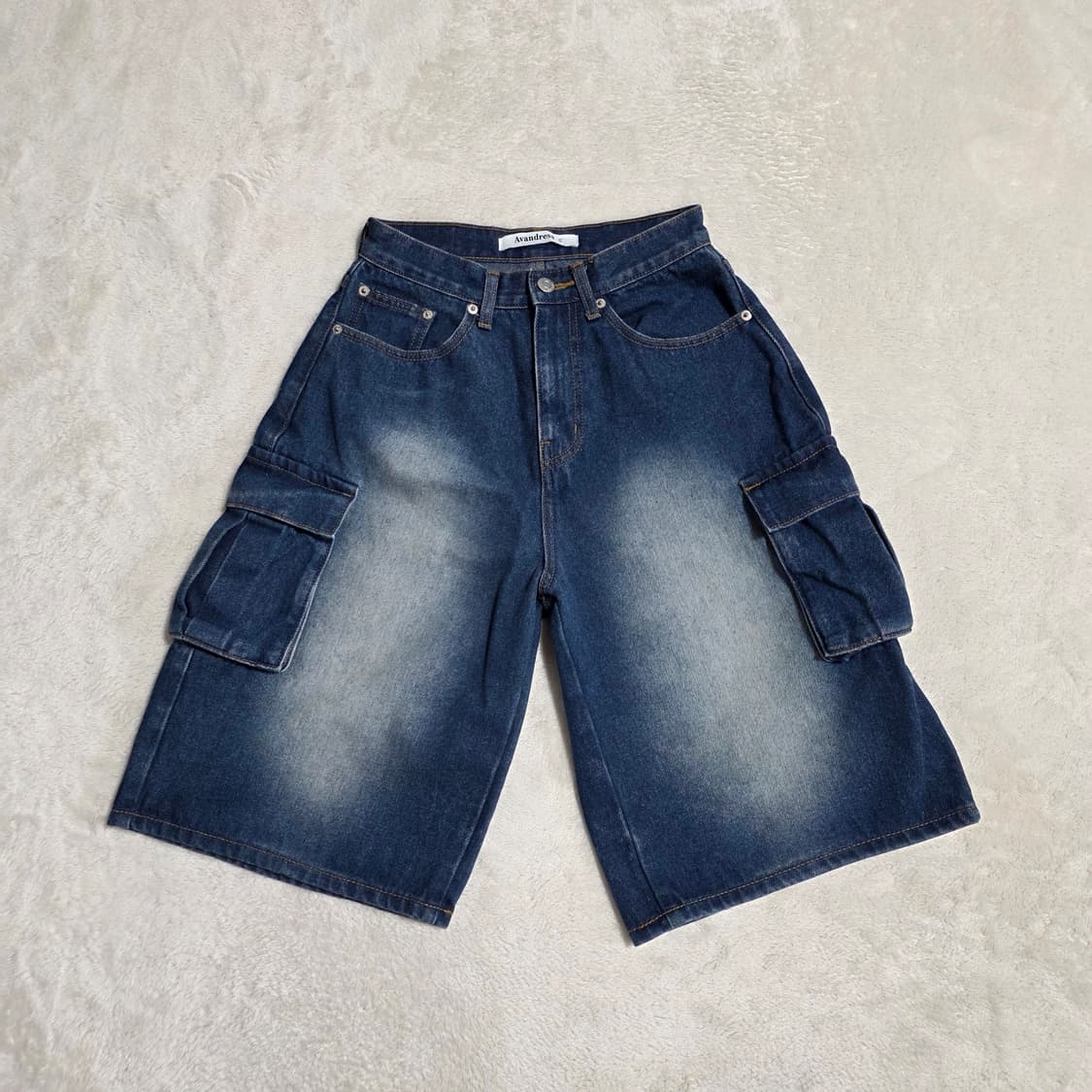 (S)여성 어반드레스 데님 카고 버뮤다 팬츠 반바지 상품이미지1