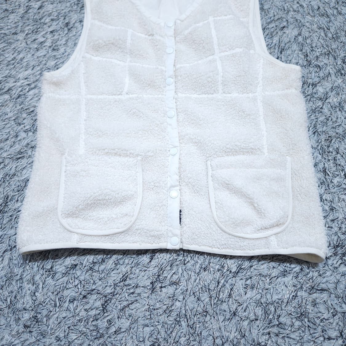 팬텀골프)90 여자 아이보리 방풍패딩조끼 양털조끼 / 왕눈이샵 상품이미지4