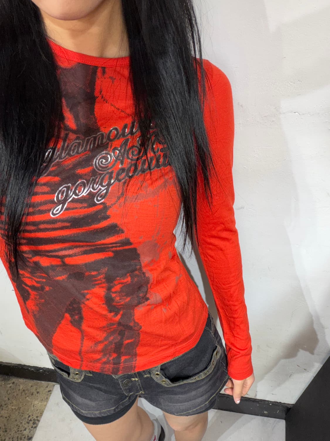 JPN 일본빈티지 와투케 펑크 프린팅 롱슬리브 긴팔티 os 상품이미지1