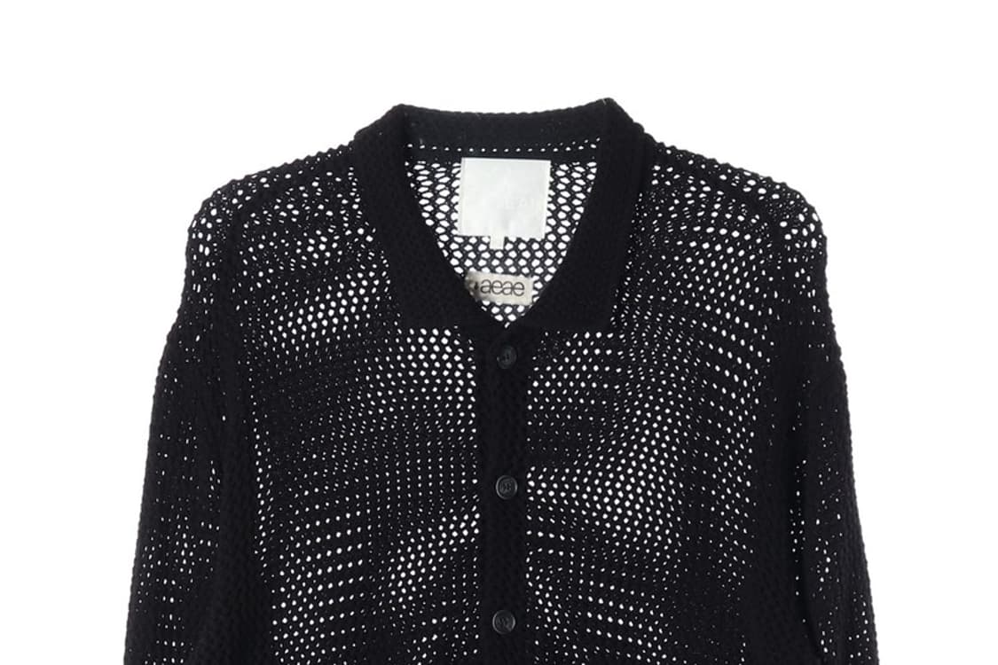 YEAh x aeae 리파인먼트 가먼트 네트 홀 메쉬 니트 가디건 S 상품이미지3