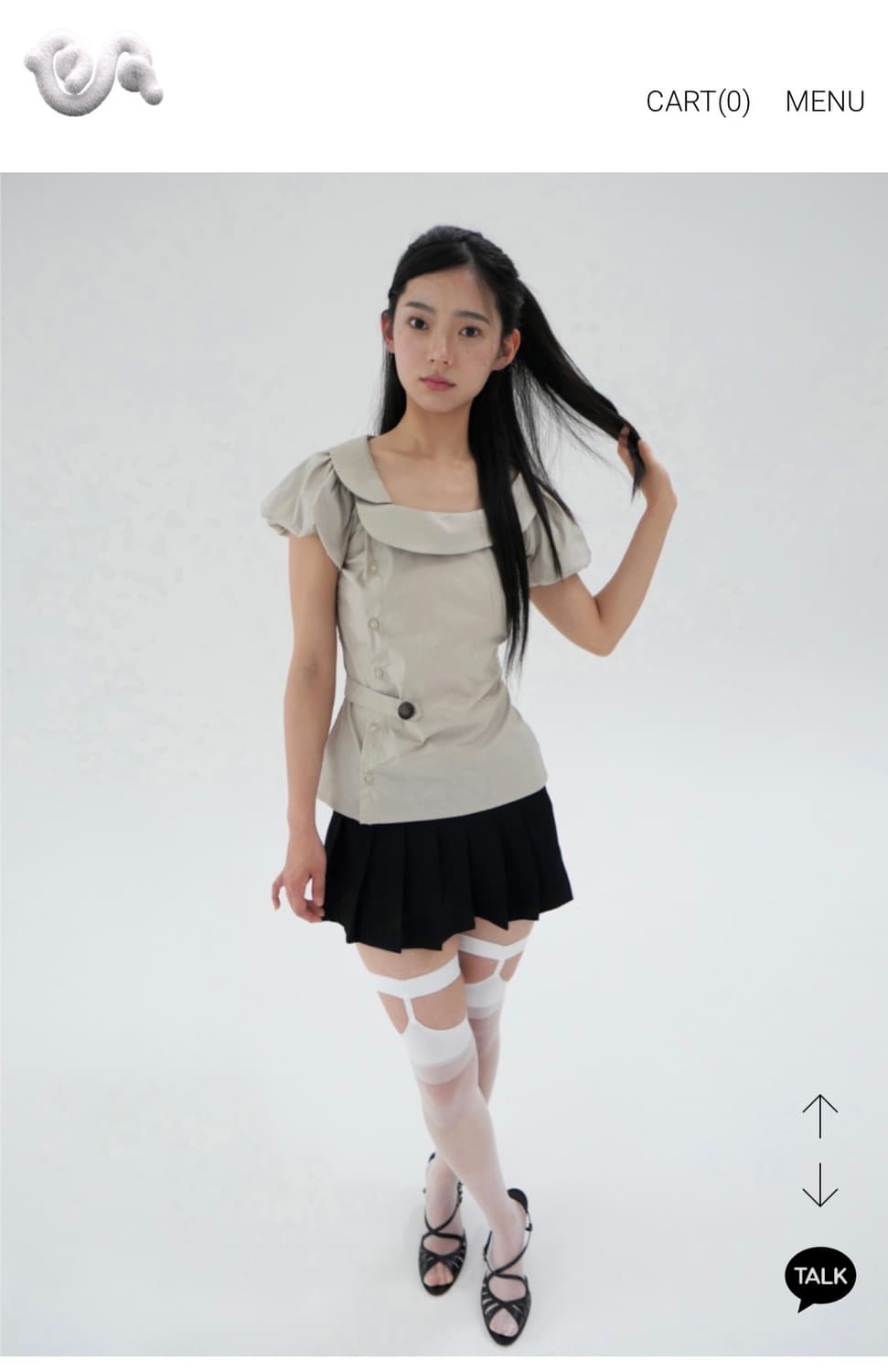 배이비랩 클로버 블라우스 애쉬베이지 상품이미지1