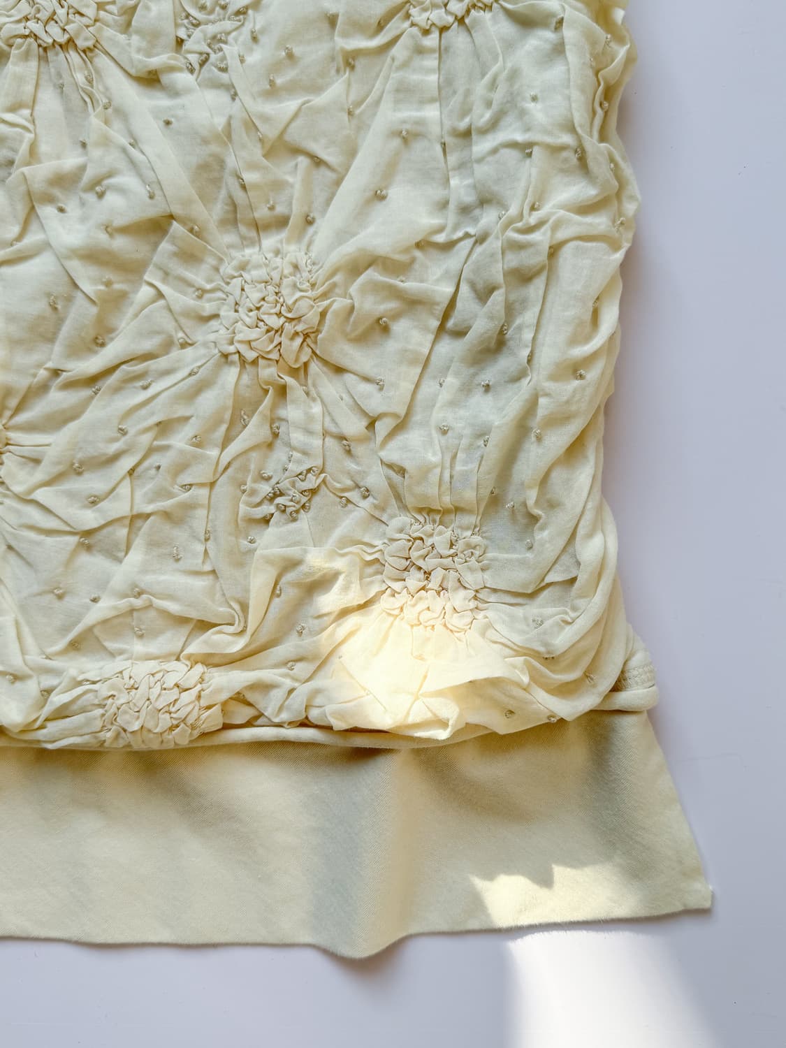 Boucle Floral Pin-Tuck Top 0312 상품이미지4