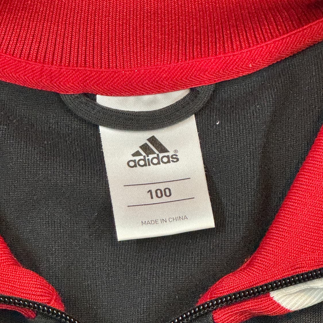100) 아디다스 AC밀란 블랙/레드 삼선 트랙탑 상품이미지6