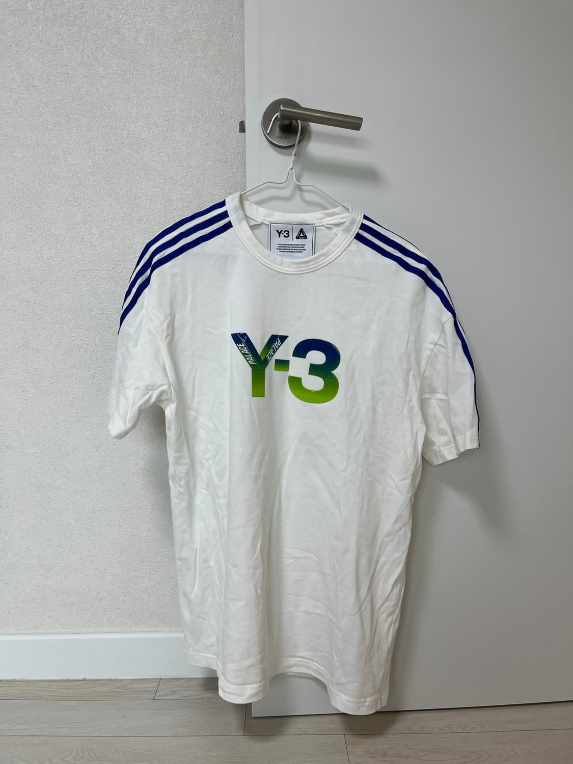 Y-3 팔라스 콜라보 한정판 반팔 티셔츠 화이트 상품이미지1