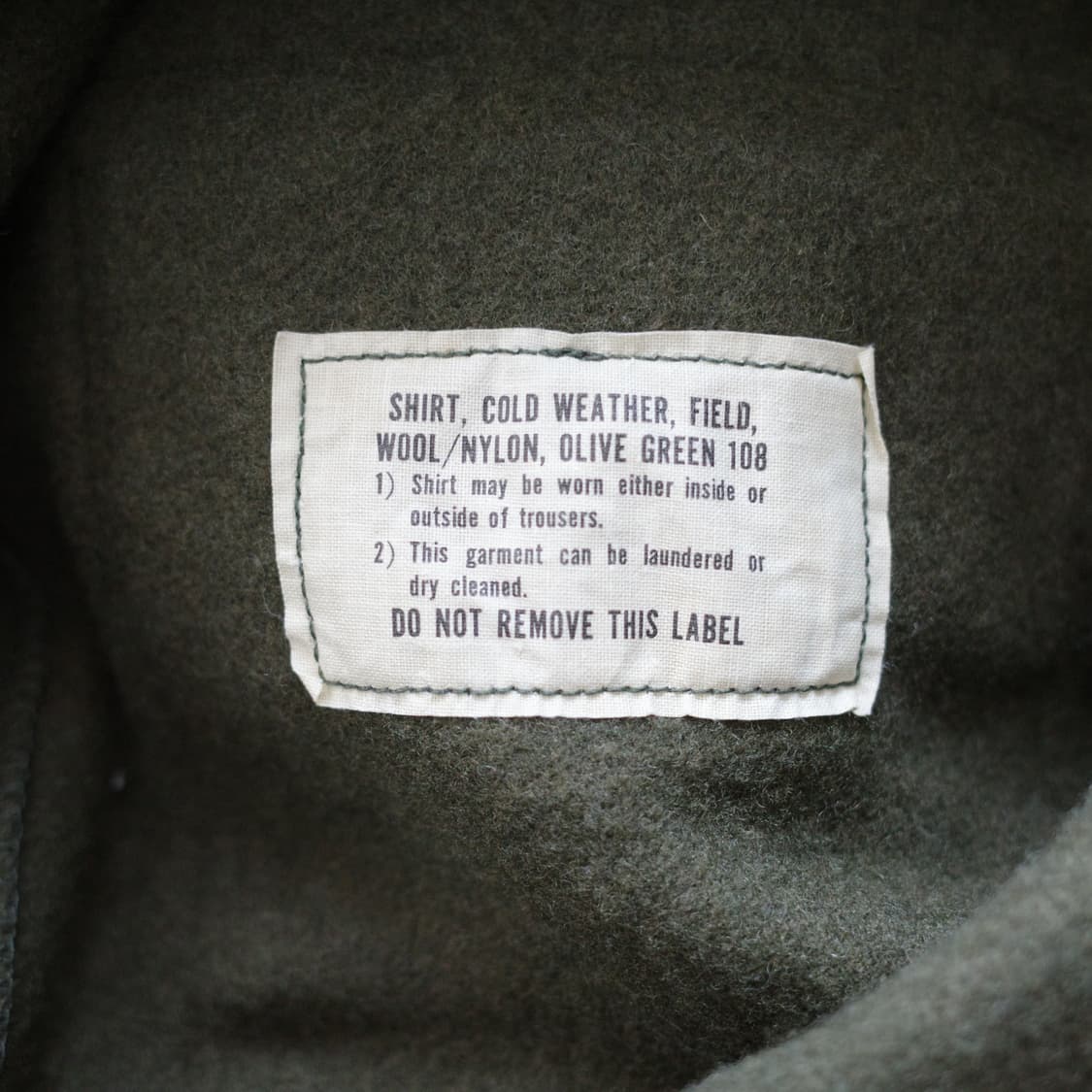 70s 미군 울 필드셔츠 OG108 스몰 빈티지 상품이미지6