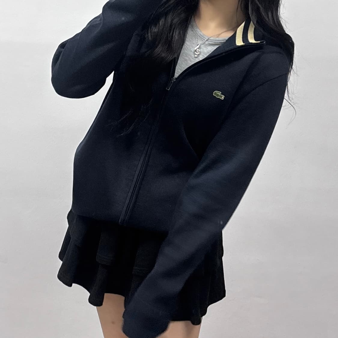 라코스테 네이비 집업 가디건 상품이미지1