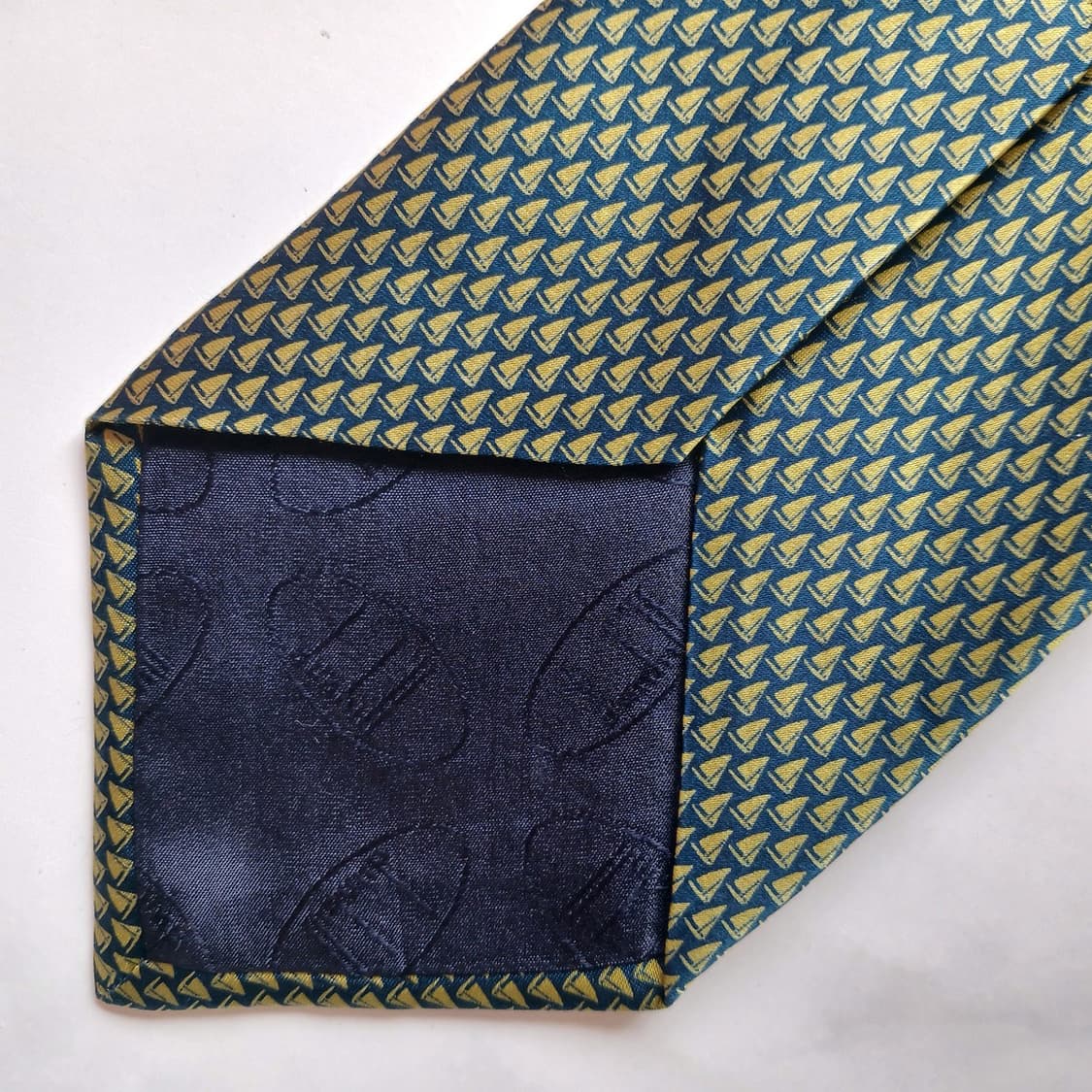 던힐 실크 네이비 요트 패턴 넥타이 9.5cm S등급 G24 상품이미지7