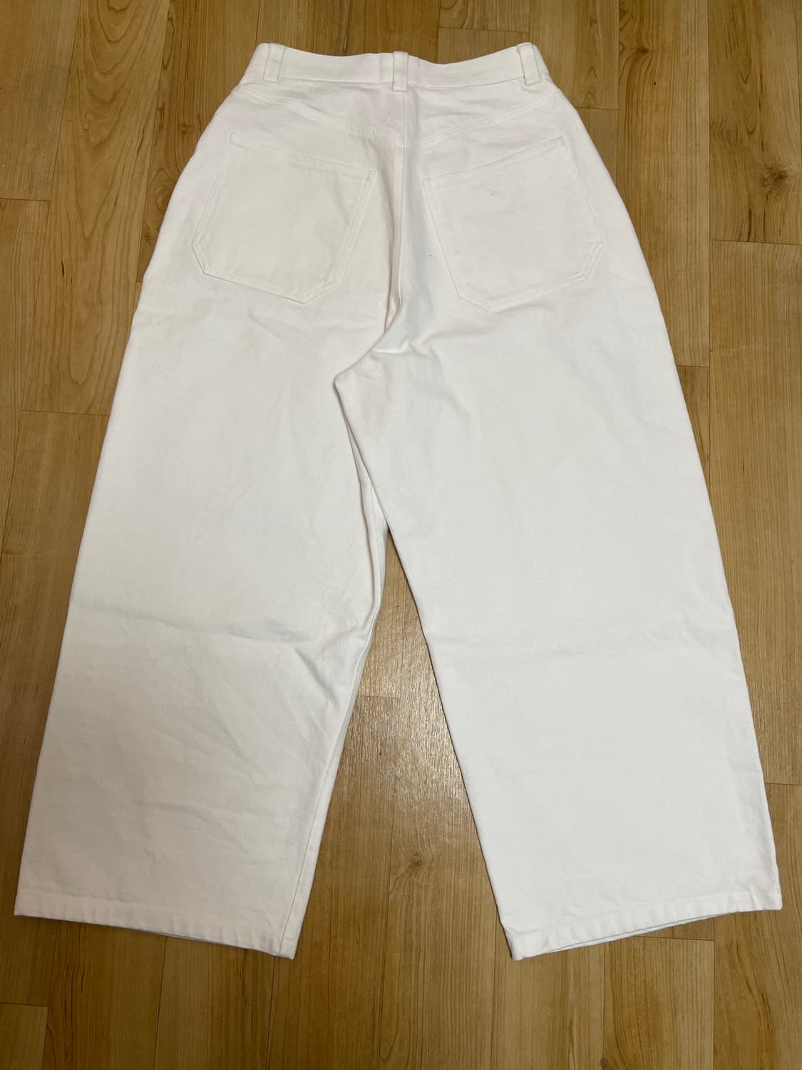 STU 와이드 코튼 팬츠 크림 S 상품이미지3