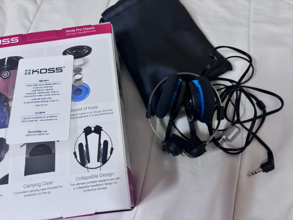Koss 헤드폰 porta pro 클래식+젠더 상품이미지2