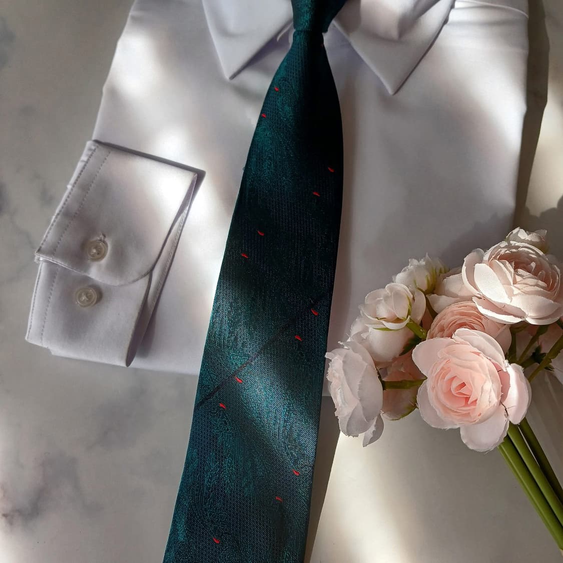 크리스찬 디올 실크 청녹 자카드 넥타이 8.1cm A+등급 A19813
 상품이미지6