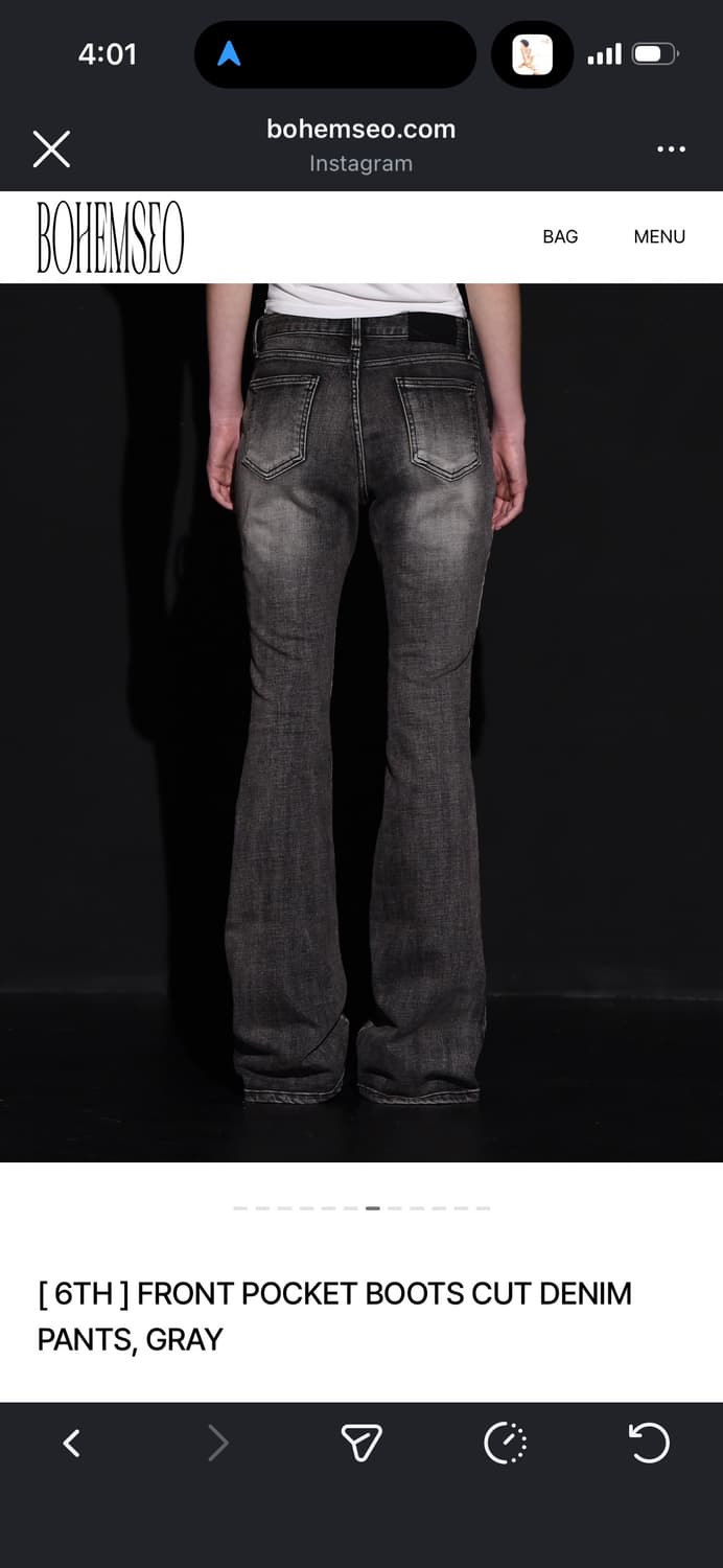 보헤미안서울FRONT POCKET BOOTS CUT DENIM pants 상품이미지3