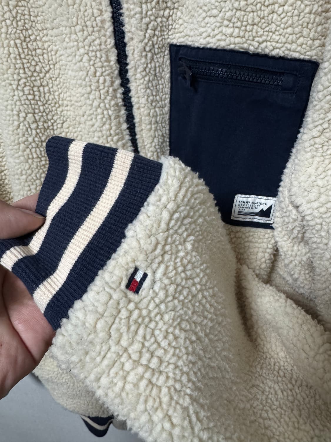 타미힐피거 리버시블 후리스 자켓 네이비 상품이미지7