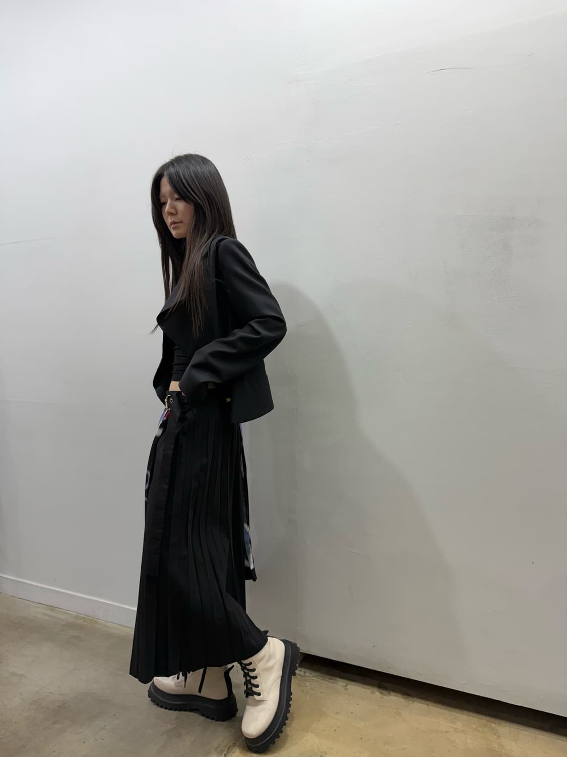 비비안 웨스트우드 그래피티 플리츠 롱 스커트 상품이미지4