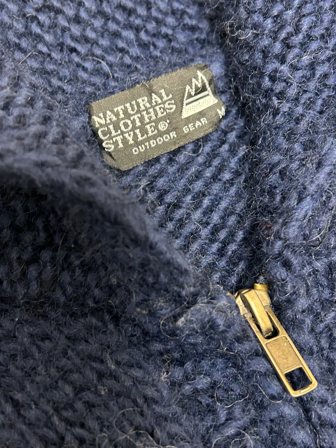 재팬 네이비 아이보리 노르딕 코위찬 헤비 집업 자켓 상품이미지5