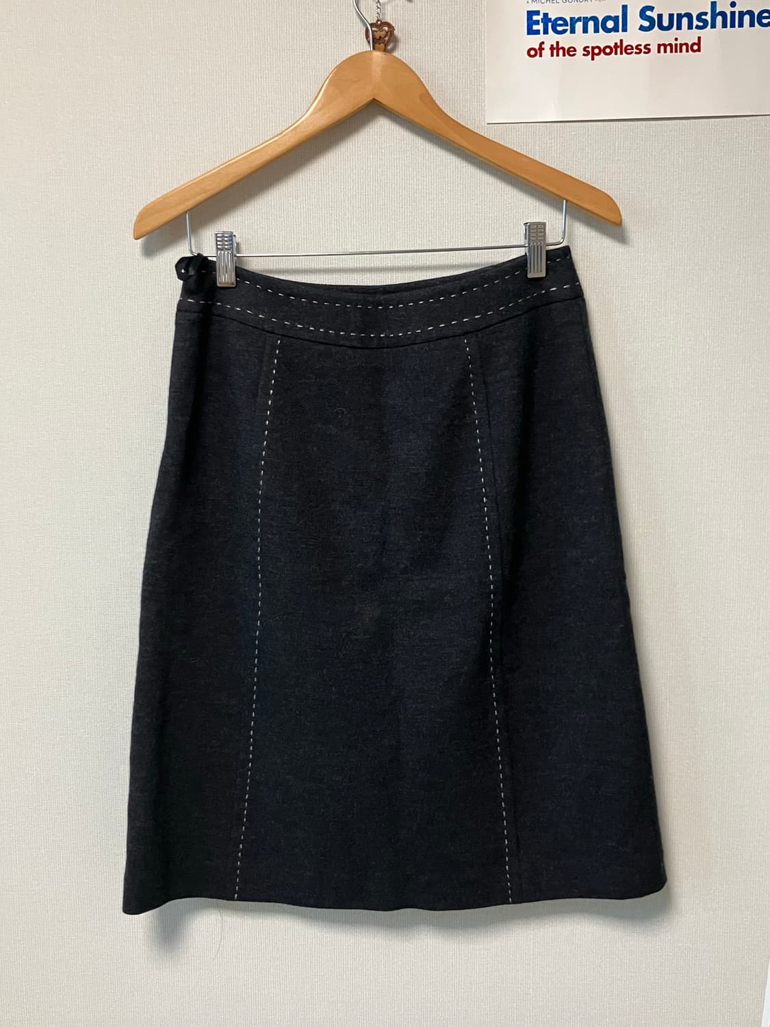 빈티지 버튼 미디 울 스커트 상품이미지2