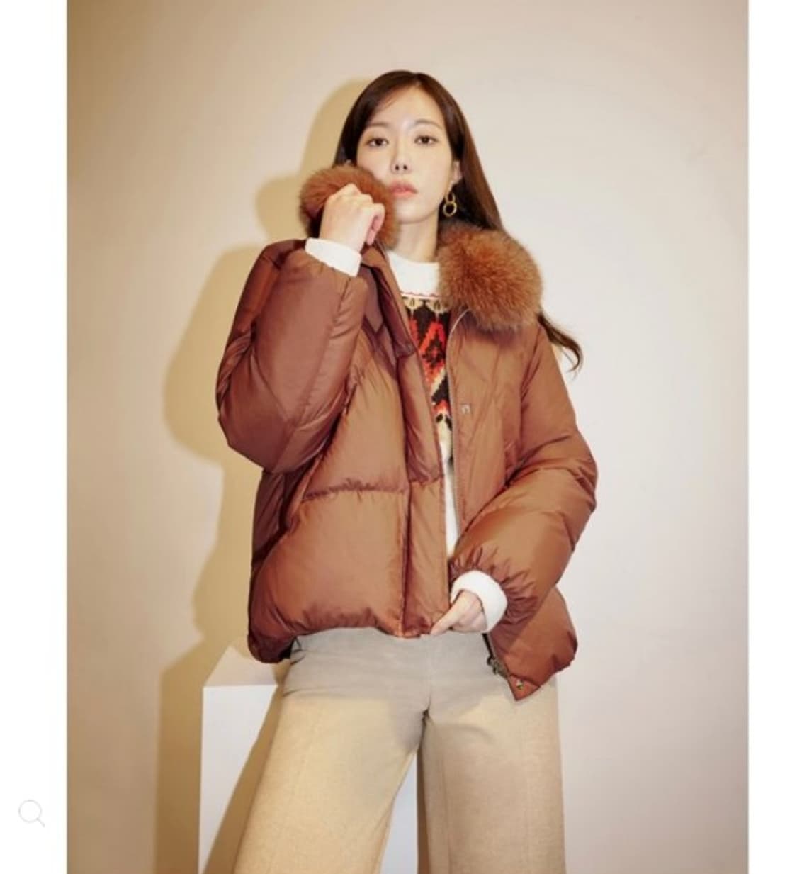 베스띠벨리 폭스퍼 구스 다운 숏 패딩 점퍼 상품이미지9