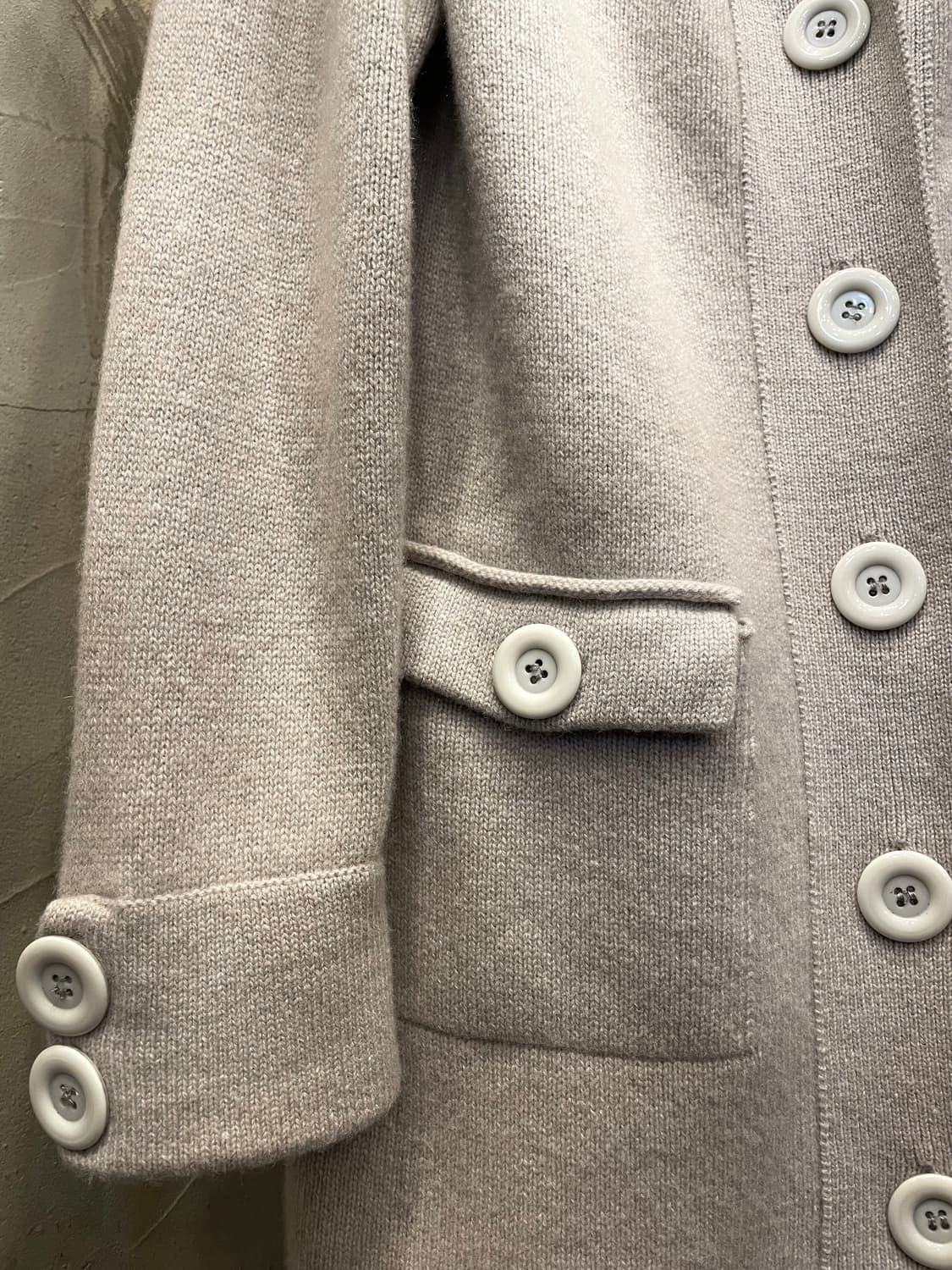 Evseg 100%캐시미어 두툼 가디건 코트 상품이미지3