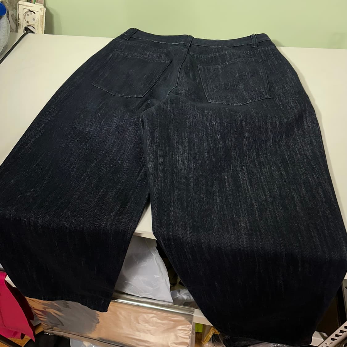 L 페이탈리즘 세미와이드핏 투턱 인디고 데님팬츠 상품이미지5