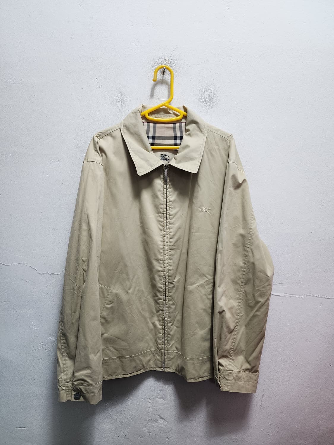 버버리 베이지색 빈티지 스윙톱 면자켓 상품이미지1