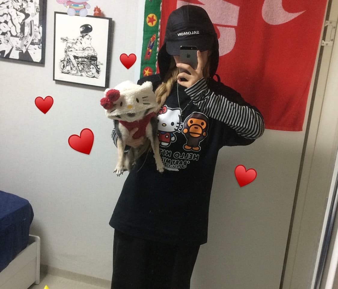 베이프 베이비 마일로 x 헬로 키티 티셔츠 S 상품이미지3