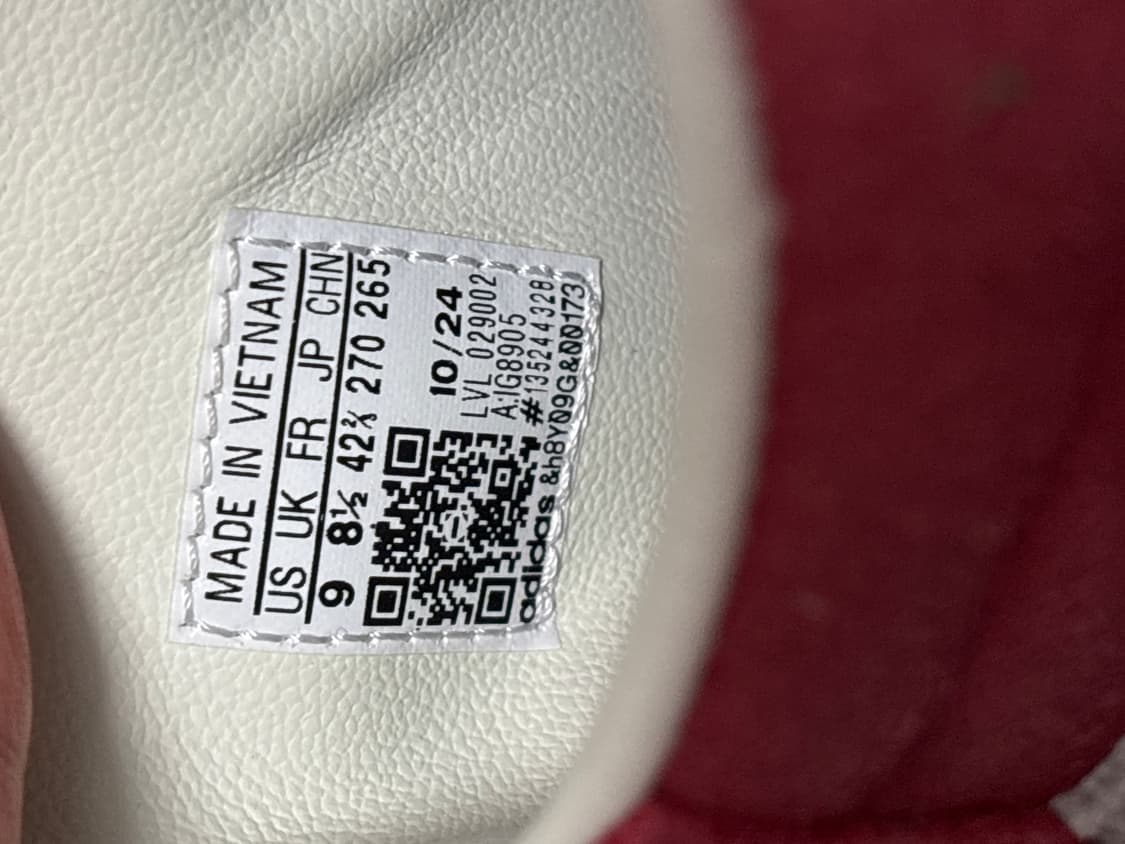 아디다스 삼바 OG 탈 버건디 (주우재 신발/270) 상품이미지6