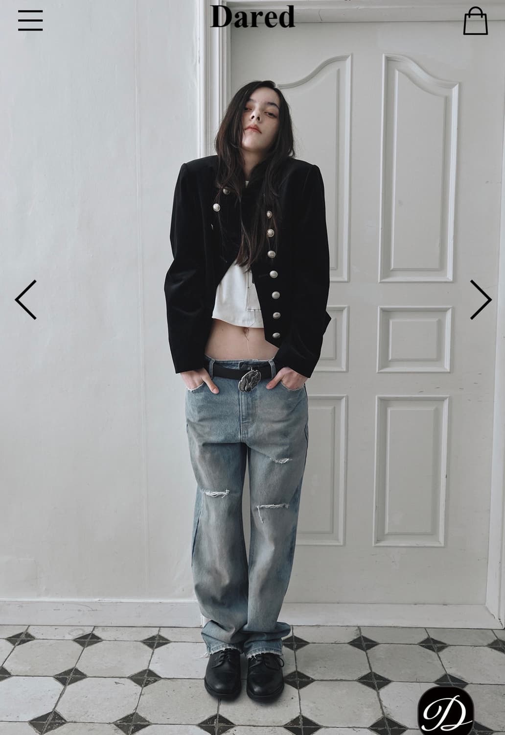 Dared) VELVET OFFICER JACKET 상품이미지2