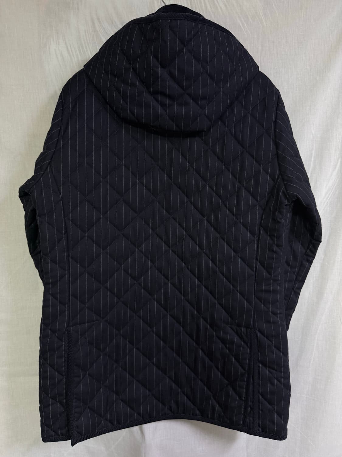 라벤헴 스트라이프 울 퀼팅 자켓 네이비 (lavenham) 상품이미지5