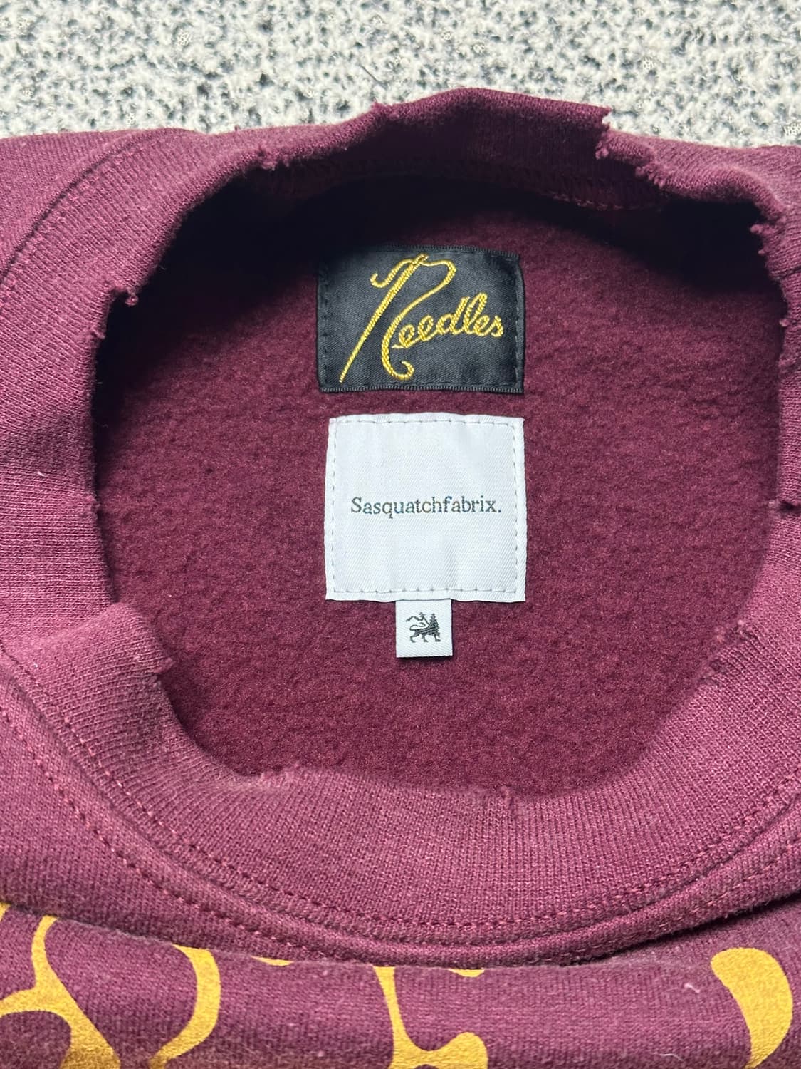 [XL] 니들스 x 사스콰치패브릭스 세비지스웻 크루넥 마룬 상품이미지4