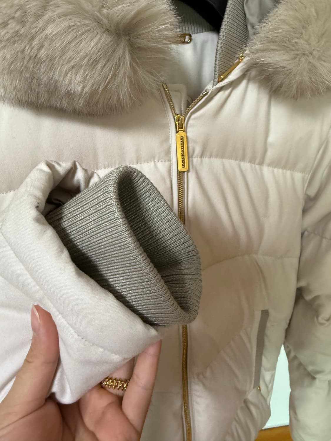 스테파노 리치 울 폭스퍼 패딩 상품이미지3