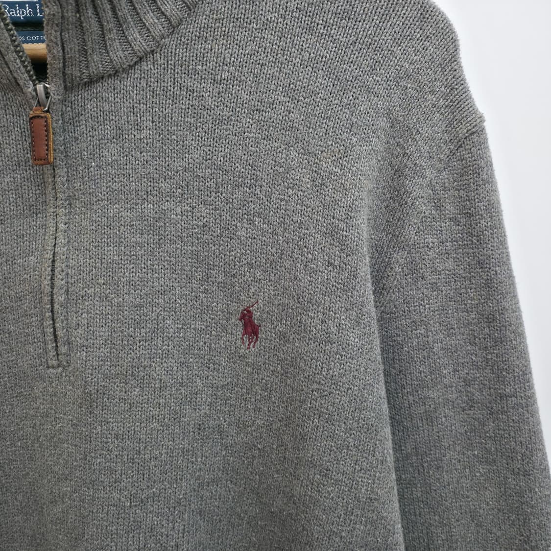 [M] 폴로 랄프로렌 쿼터집업 니트 그레이 상품이미지4